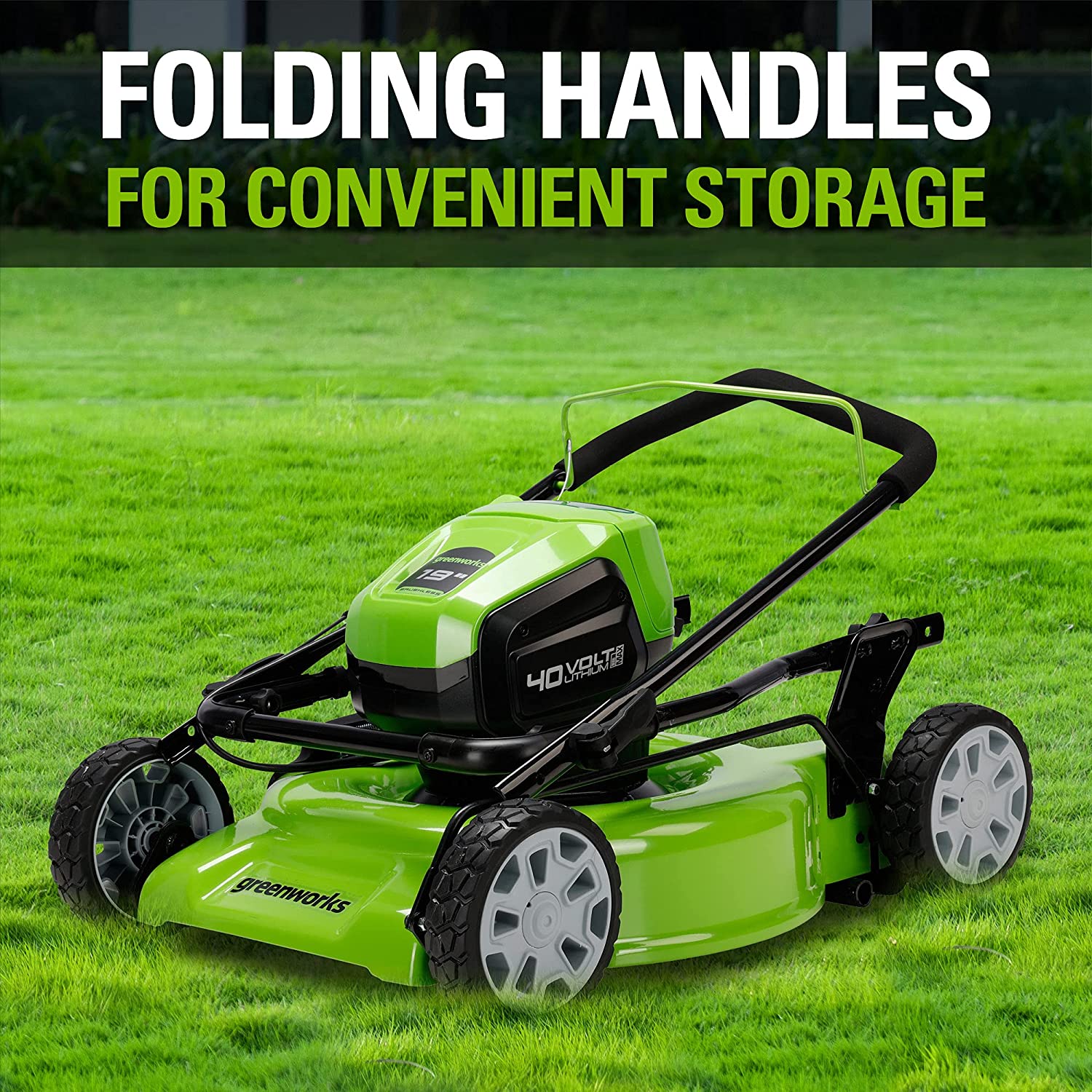 40V 19  Brushless (2-In-1) Lawn Mower, 4Ah USB (Power Bank) Battery and Charger Included MO40L414