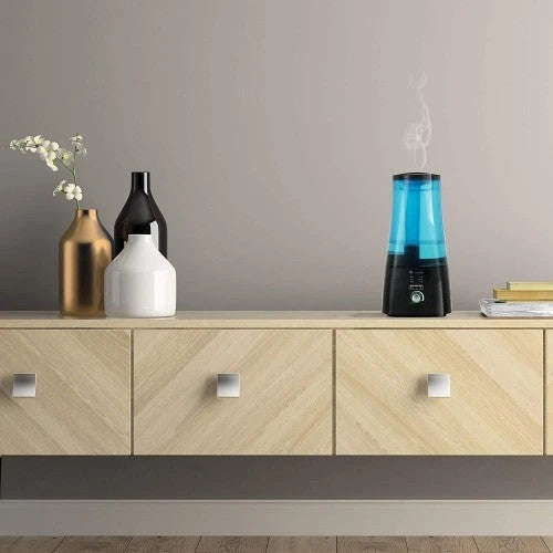 Pure Guardian H5450BCA Ultrasonic Warm and Cool Mist Humidifier UVC, 100 Hrs. Run Time, 2 Gal. Tank, 380 Sq. Ft. Coverage, Quiet, Filter Free, Treated Tank Resists Mold, Essential Oils Tray