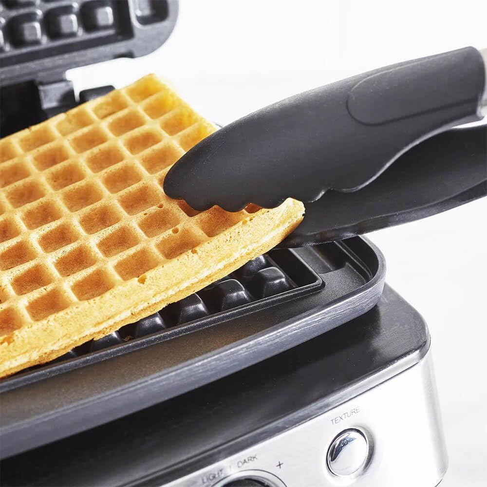 Elite 4-Square Belgian & Classic Waffle Iron, Healthy Ceramic Nonstick Aluminum Dishwasher Safe Plates, Adjustable Shade/Crunch Control, Wont Overflow, Easy Cleanup Breakfast,