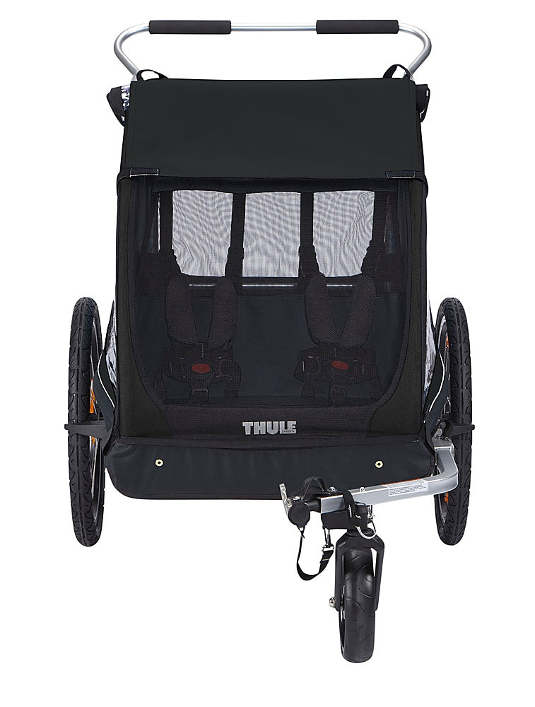 Thule - Coaster XT 2-Seat Bicycle Trailer and Stroller - Black