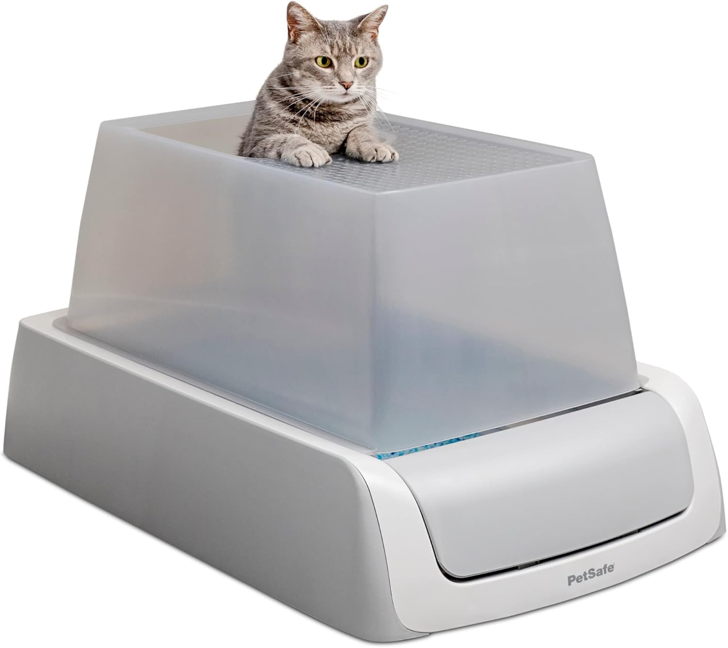 Crystal Pro Self-Cleaning Cat Litter Box - Never Scoop Litter Again - Hands-Free Cleanup with Disposable Crystal Trays - Better Odor Control - Includes Hood & Disposable Tray