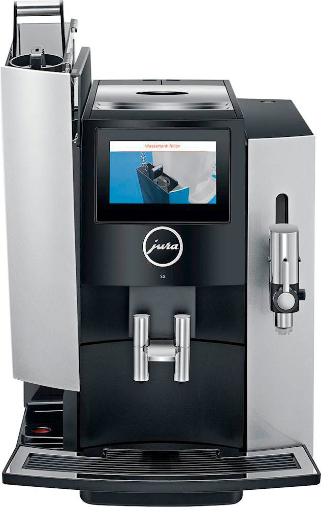 Jura - S8 Espresso Machine with 15 bars of pressure and Milk Frother - Moonlight Silver