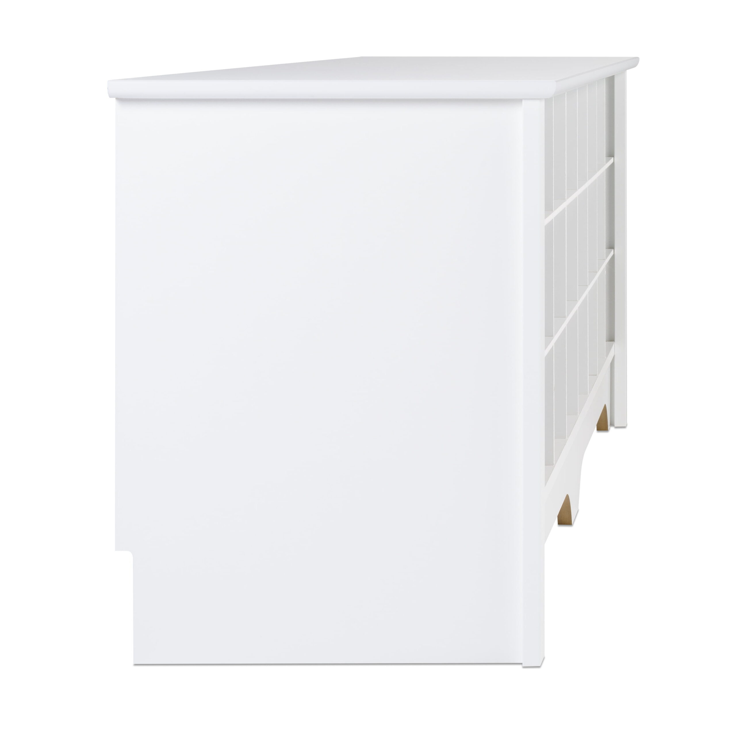 24 Shoe Cubby Wide Hall Bench, White