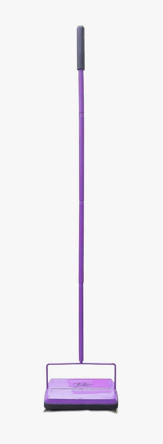 17032 Electrostatic Carpet Floor Sweeper 9 Cleaning Path Lightweight Ideal for Crumby Messes Works On Carpets Hard Floor Surfaces Purple