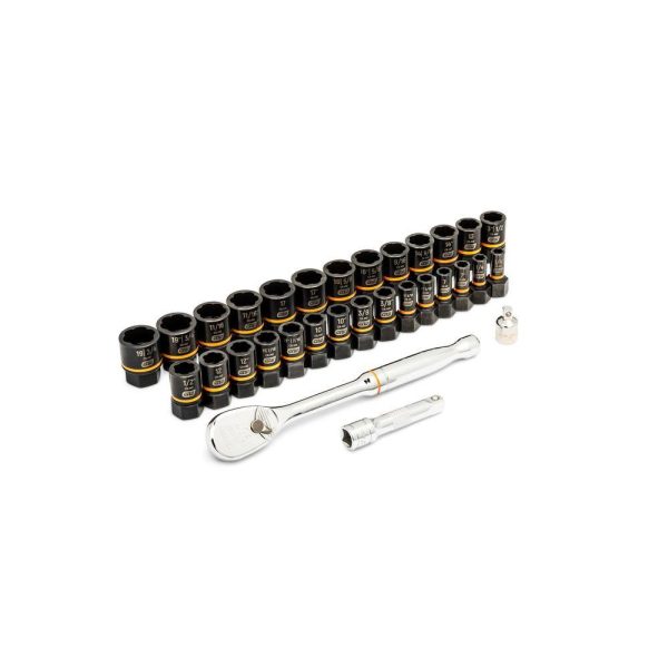 1008035640 Bolt Biter Ratchet Socket Set MM/SAE with EVA Foam Tray (31-Pieces)