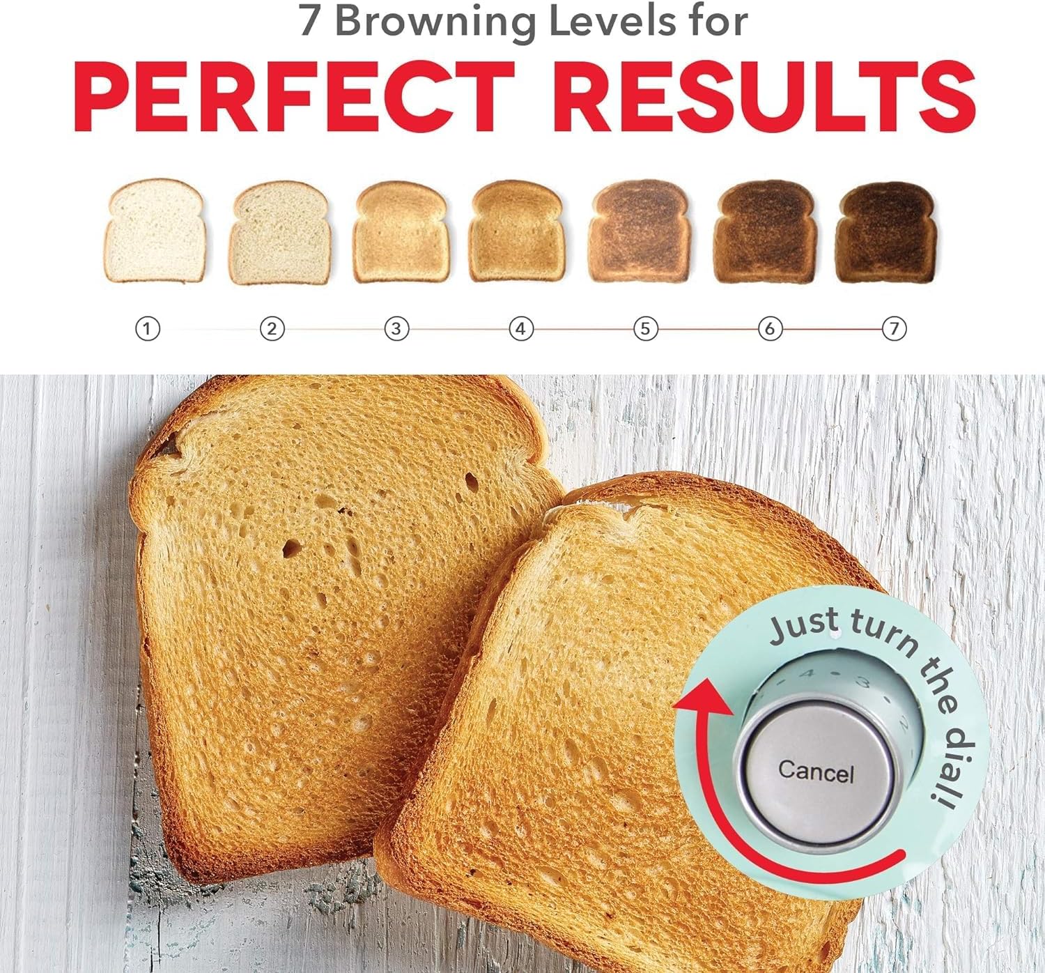 DASH Clear View Toaster - Compact Design with 7 Browning Levels & Clear-View Window, Extra-Wide Slot Large Toaster, 1-Touch Defrost, Reheat & Bagel Functions - Easy Clean Up Crumb Tray (White)