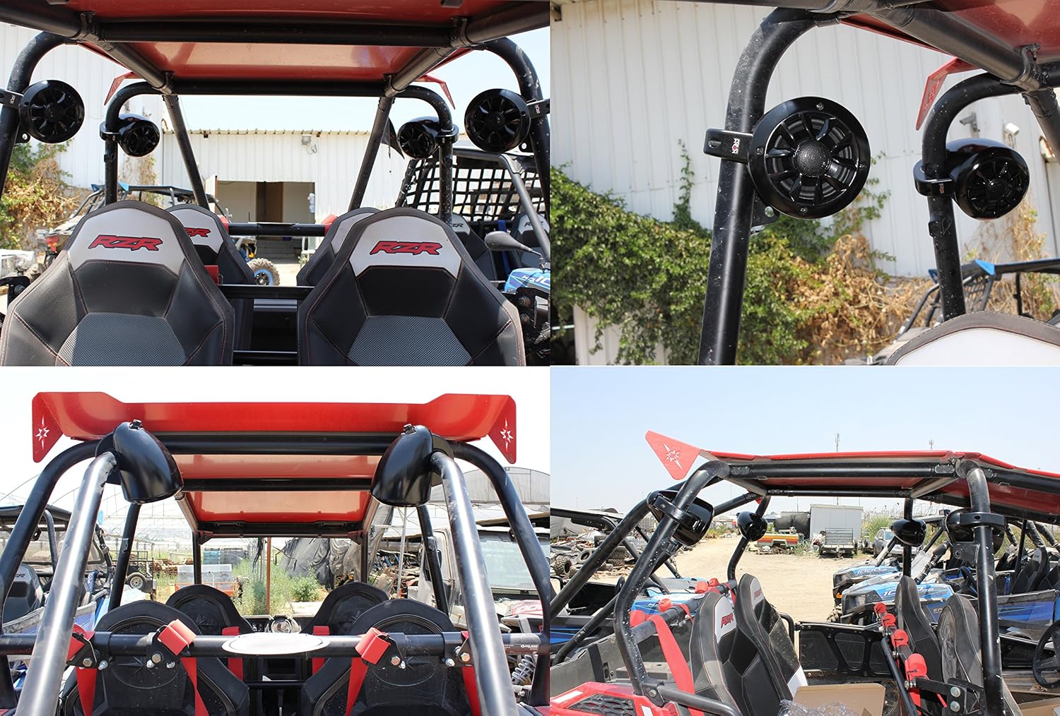 4 Channels Marine Bluetooth ATV/Golf Cart/UTV Speakers Stereo System