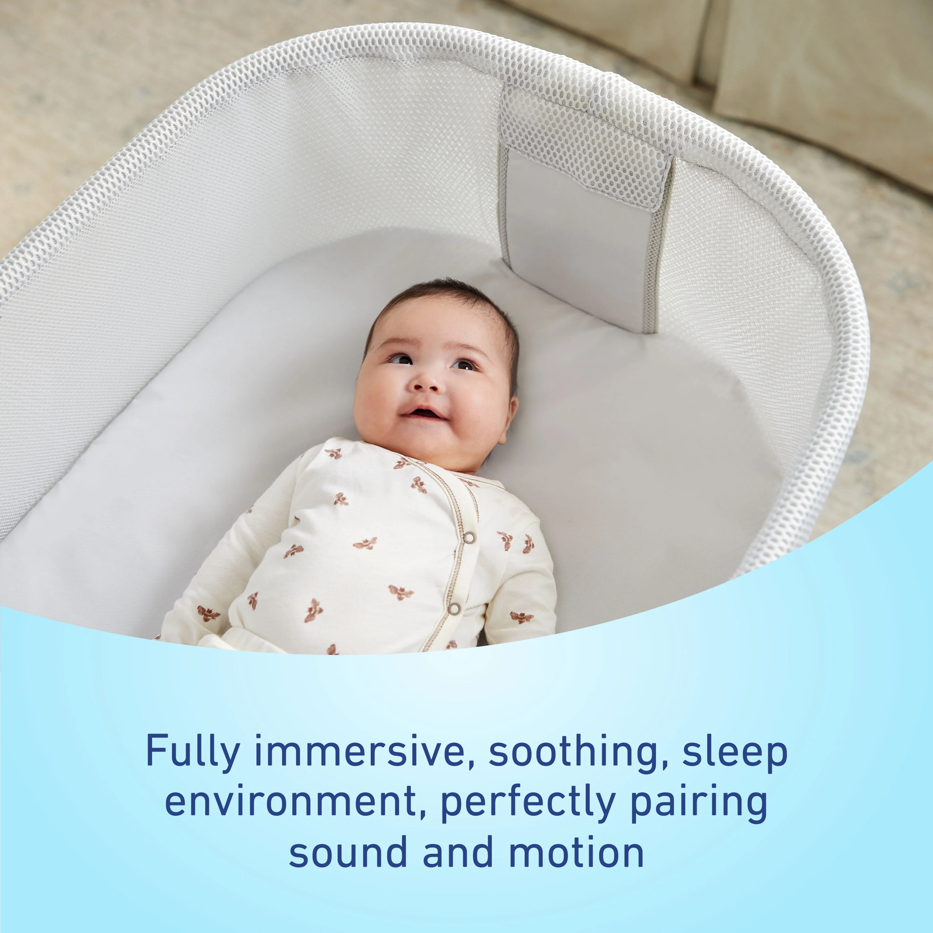 Graco SmartSense Soothing Baby Bassinet, Luna