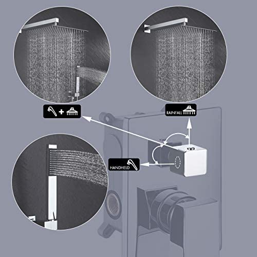KES Shower System 12 Inch Rain Shower Head