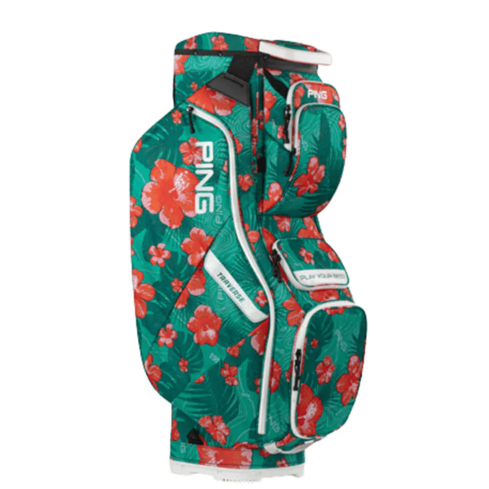 Ping Traverse Cart Bag - Navy White Red