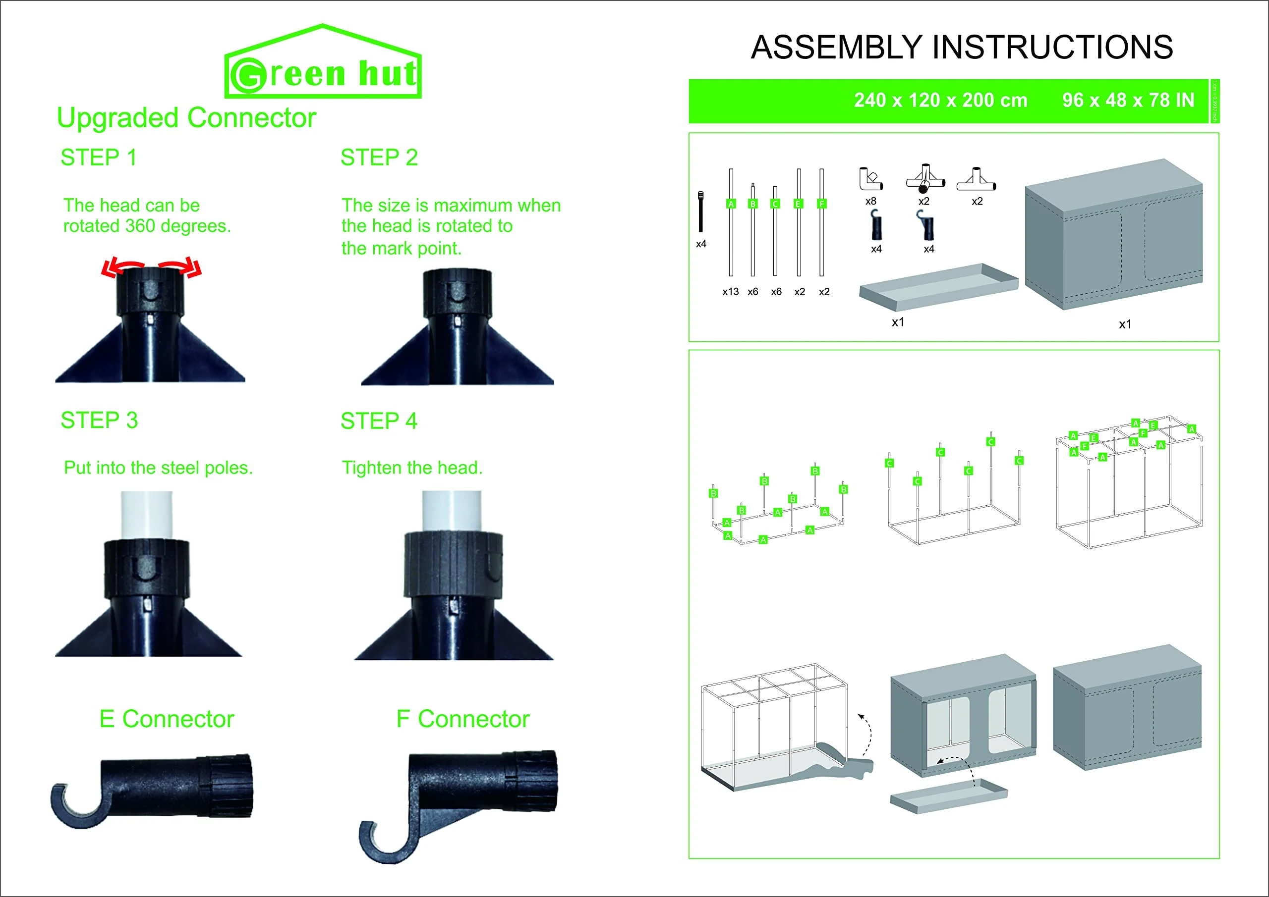 Green hut Grow Tent 96