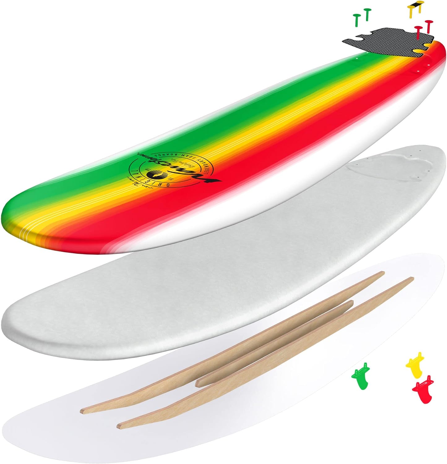 Classic Soft Top Foam 8ft Surfboard
