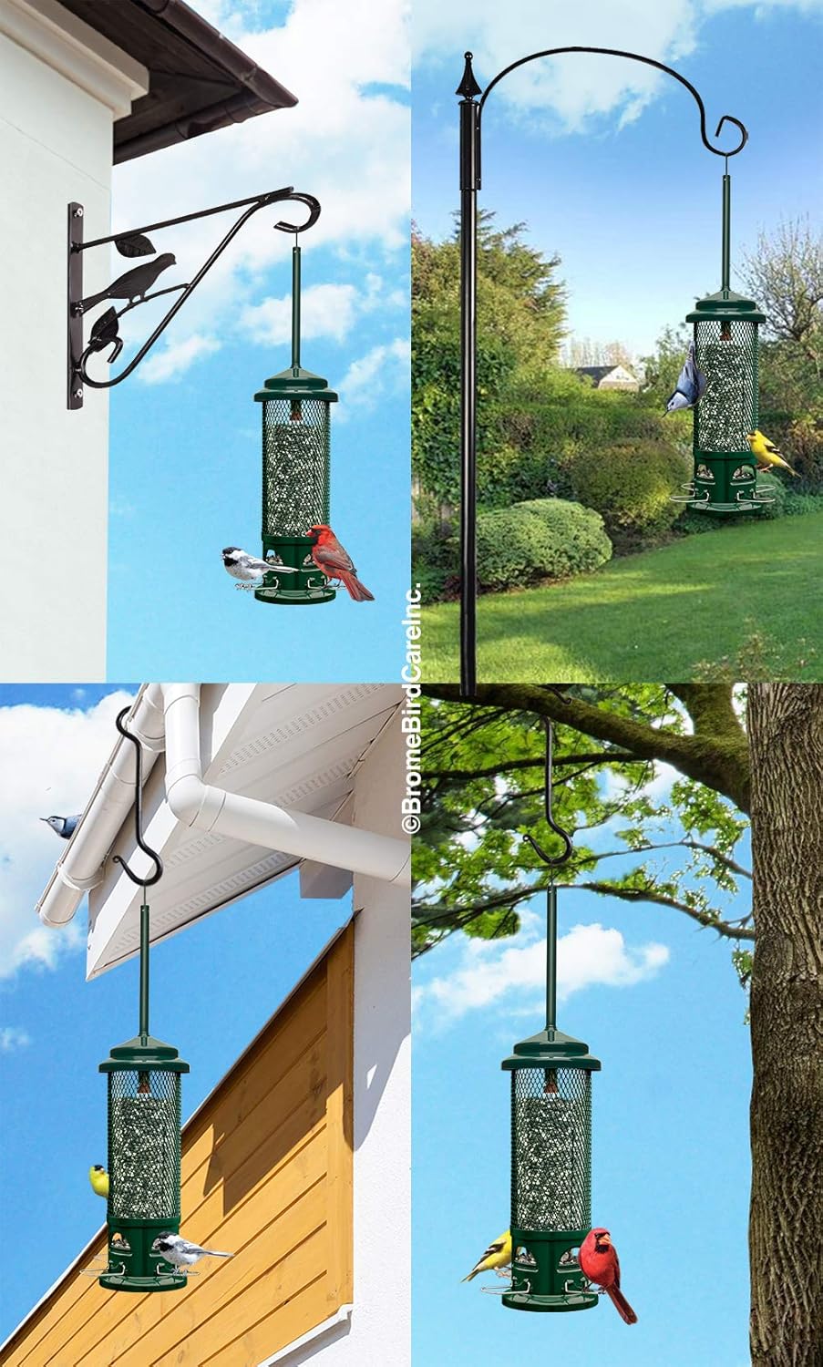 Squirrel Buster Legacy Squirrel-proof Bird Feeder w/4 Metal Perches, 2.6-pound Seed Capacity