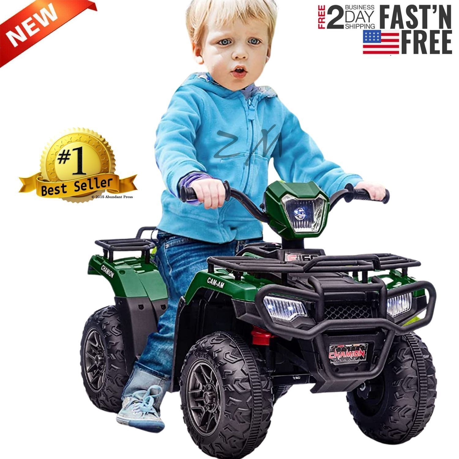 12V Electric Kids Ride On Car ATV 4-Wheeler Quad w/ Music LED Light Gift NEW！