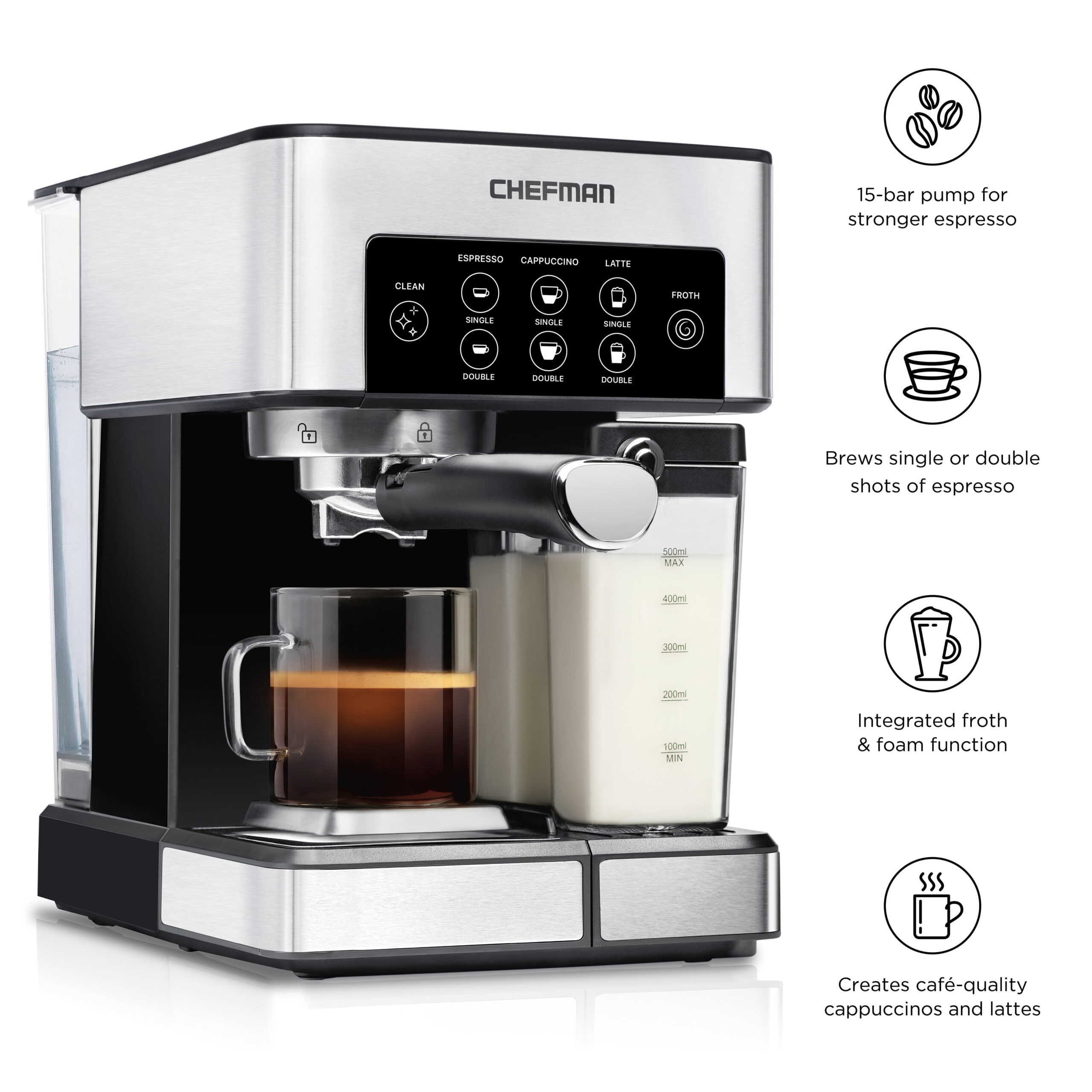 1.8L Barista Pro Espresso Machine, Stainless Steel