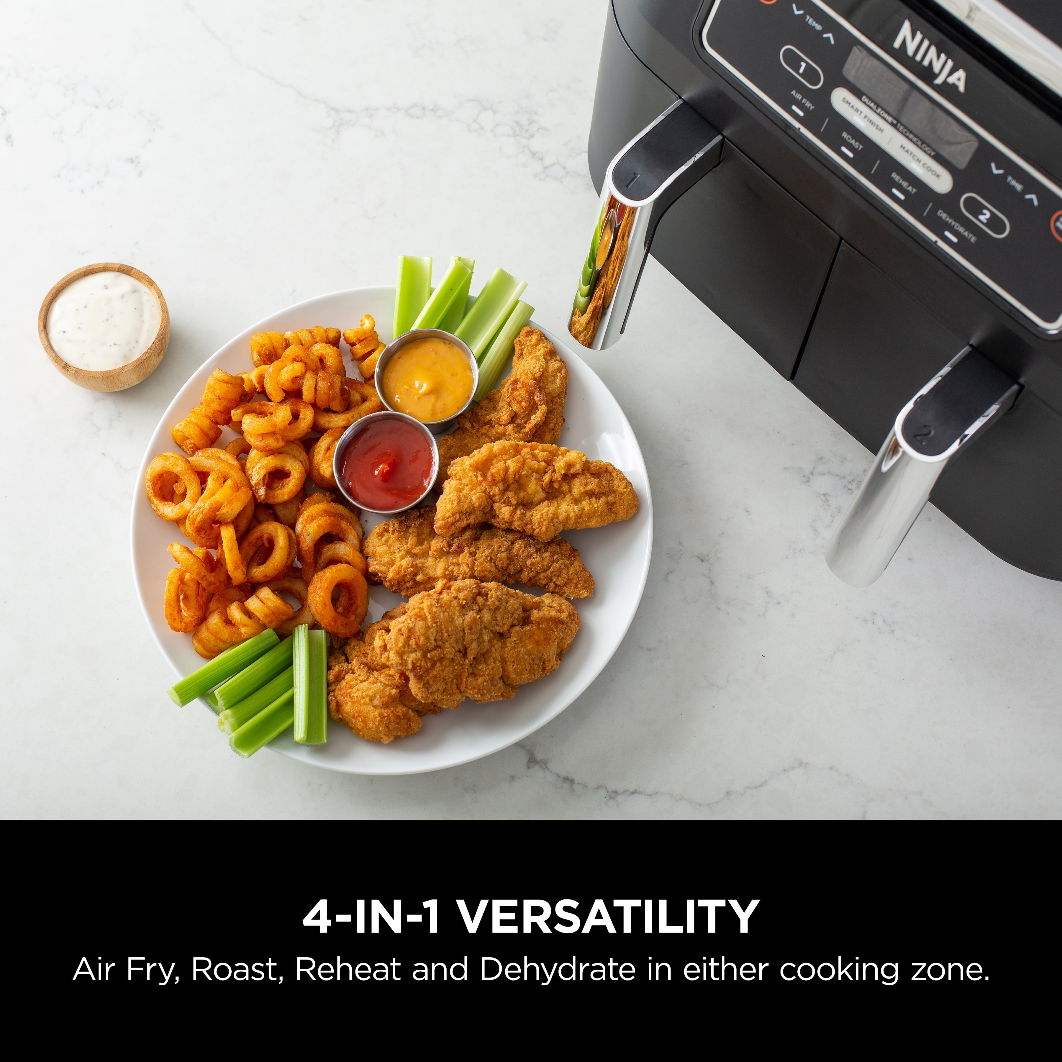 Ninja® Foodi® 4-in-1, 8-qt., 2-Basket Air Fryer with DualZone™ Technology
