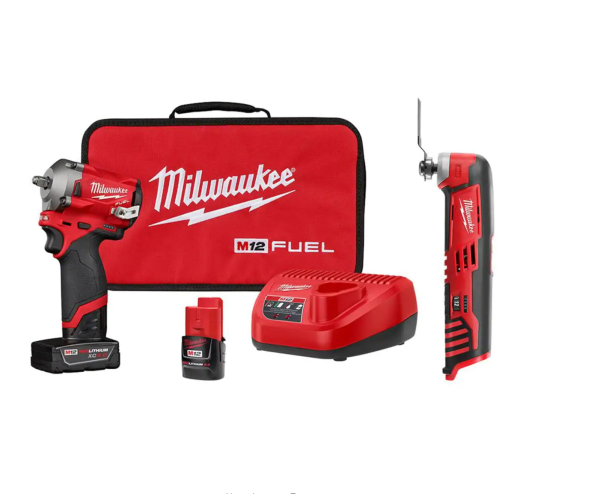 2554-22-2426-20 M12  12V Lithium-Ion Brushless Cordless  3/8 in. Impact Wrench Kit with M12 Oscillating Multi-Tool