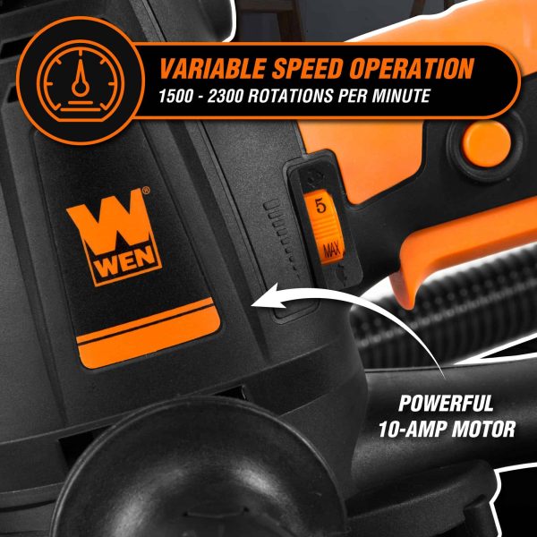 120-Volt Corded Drywall Sander with Dust Management