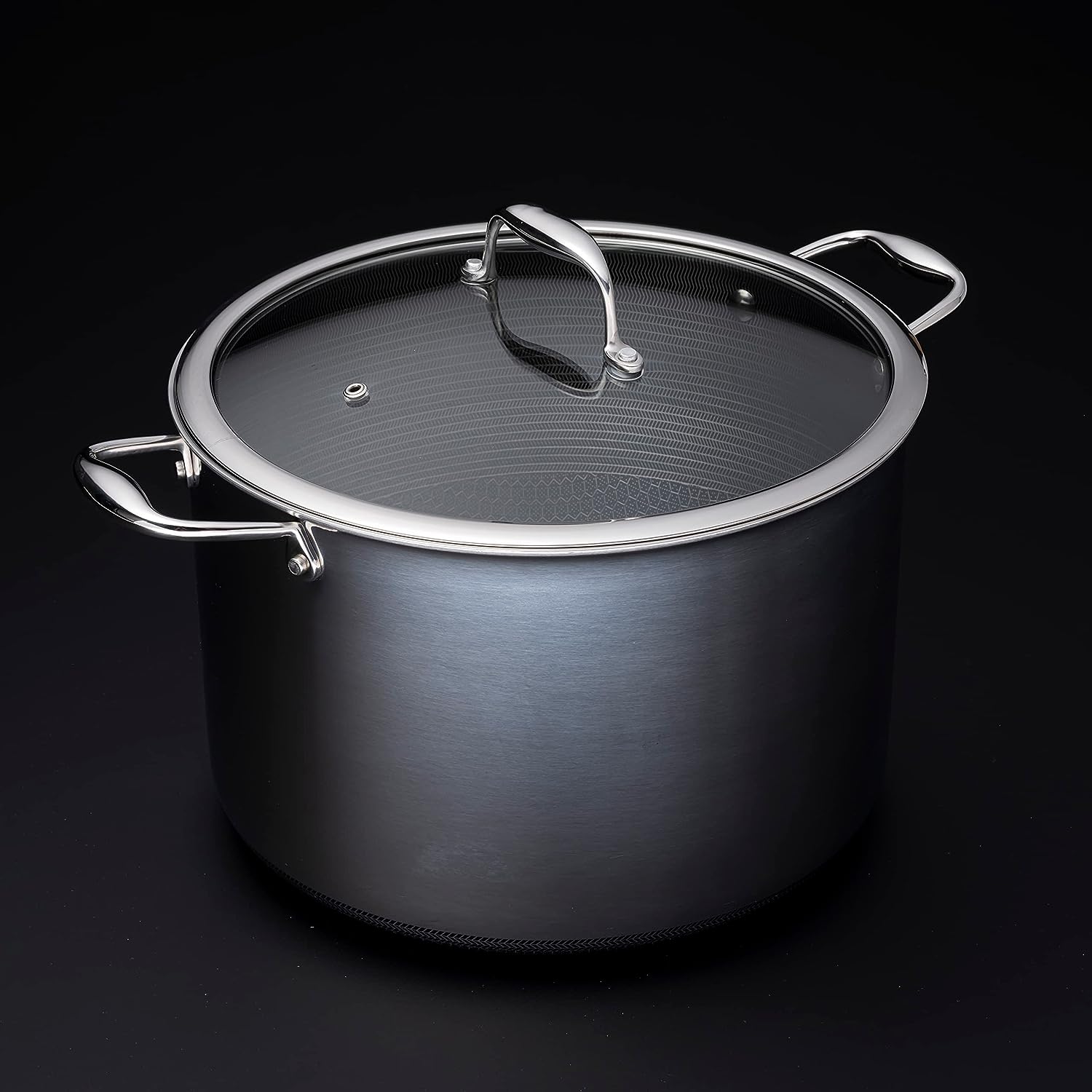 10 Quart Hybrid Nonstick Saucepan and Lid, Dishwasher and Oven Friendly, Compatible with All Cooktops