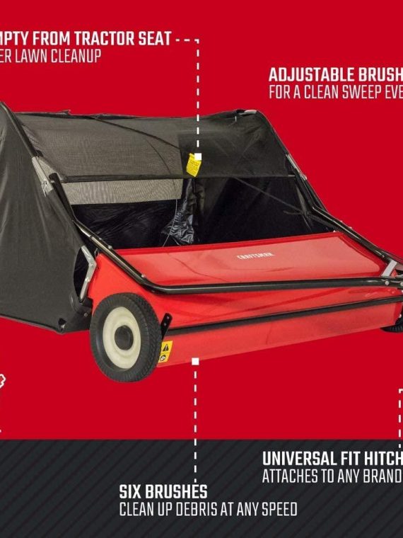 CRAFTSMAN CMXGZBF7124546 52 Tow Lawn Sweeper, Black