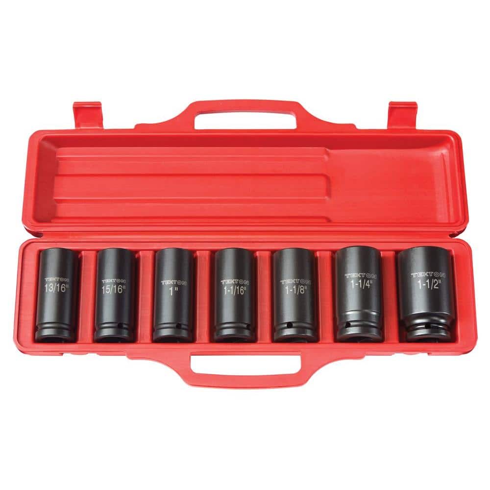 4890 3/4 in. Drive 13/16   1-1/2 in. 6-Point Deep Impact Socket Set