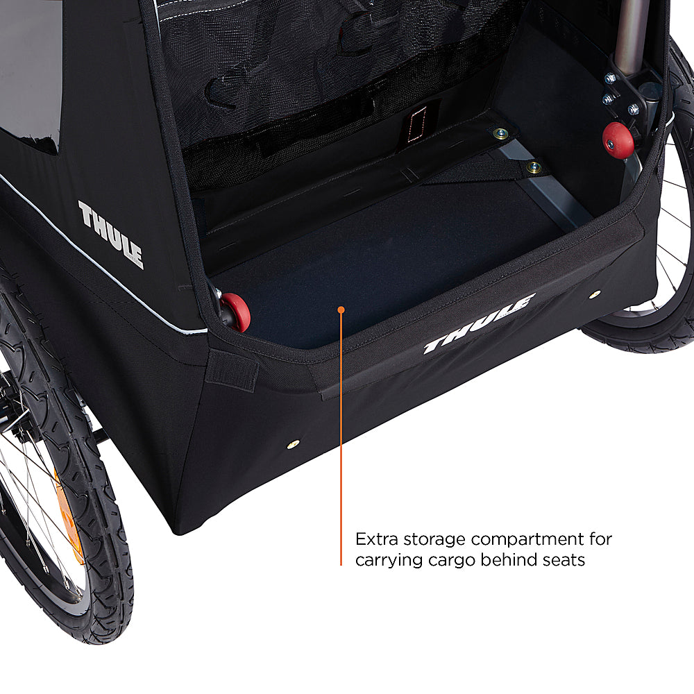 Thule - Coaster XT 2-Seat Bicycle Trailer and Stroller - Black