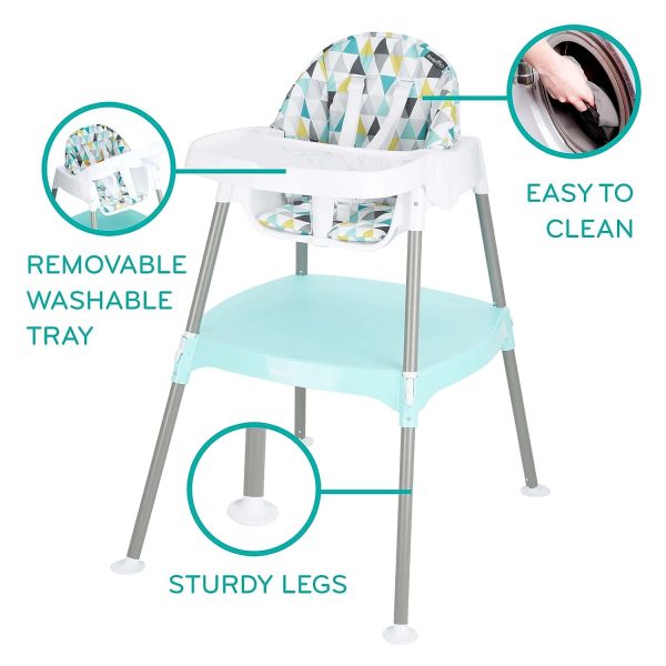 4-in-1 Eat   Grow Convertible High Chair,Polyester