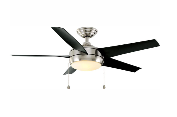 51565 Windward 44 in. LED Brushed Nickel Ceiling Fan with Light Kit