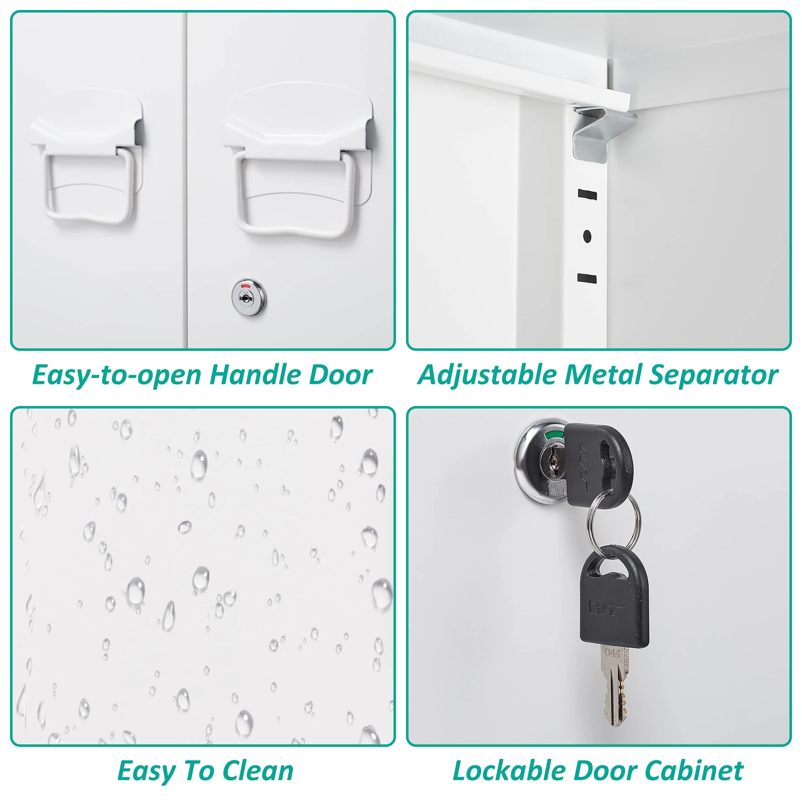 SISESOL Storage Cabinet with Doors and Shelves,40