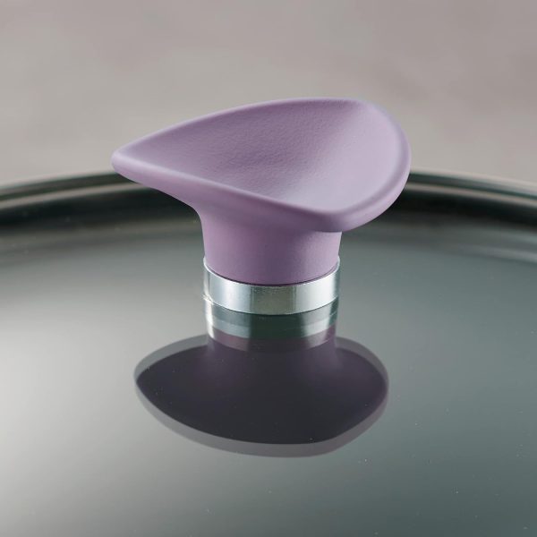 14-Piece Ceramic Cookware Set Purple Nonstick, Induction-Ready, Oven Safe, Dishwasher Safe, Includes Fry Pans, Sauté Pan, Sauce Pans, Dutch Oven, and Wooden Utensils, 80110/037DS