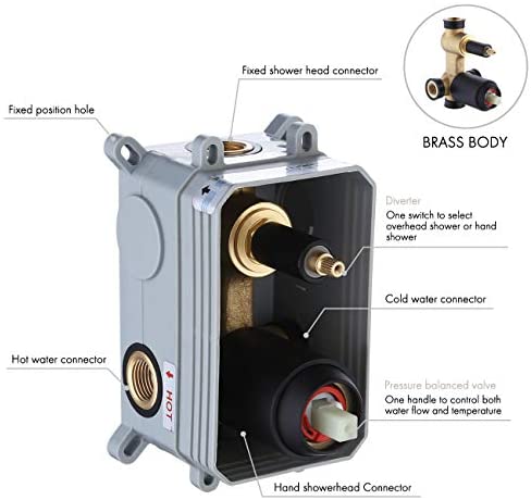 KES Shower System 12 Inch Rain Shower Head