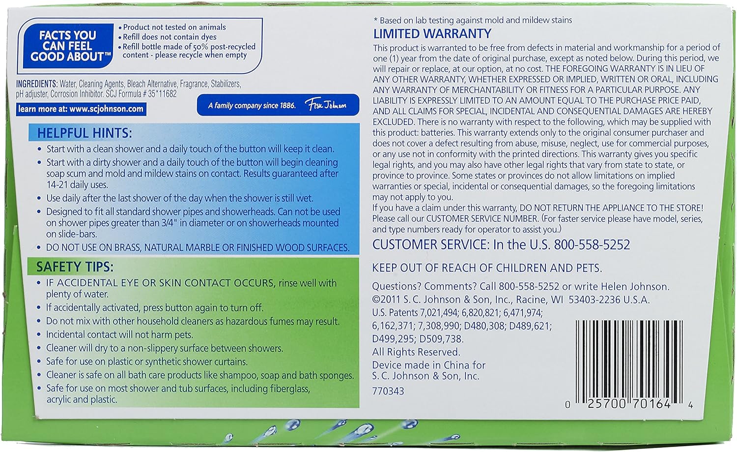 Scrubbing Bubbles Automatic Shower Cleaner Starter Kit, 34 oz Spray, Fresh Scent, 30-Day Clean