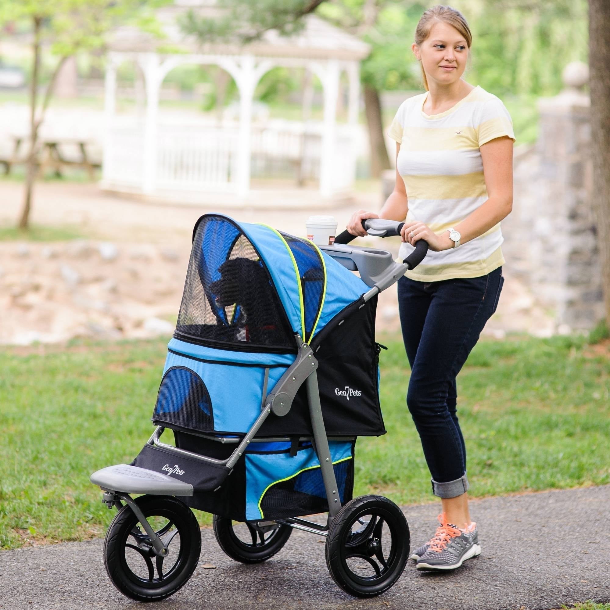 Gen7Pets Jogger Dog Stroller, Trailblazer Blue, 38
