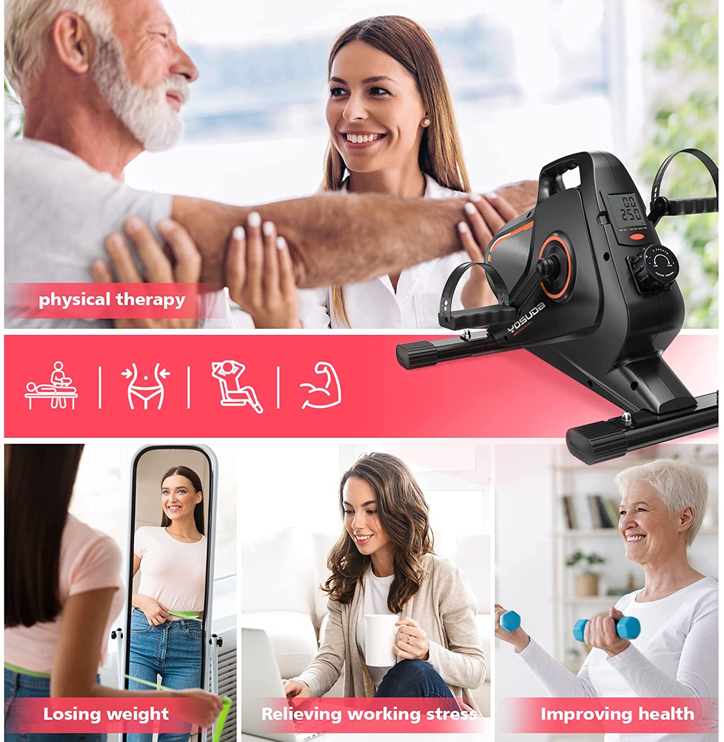 YOSUDA Under Desk Bike Pedal Exerciser