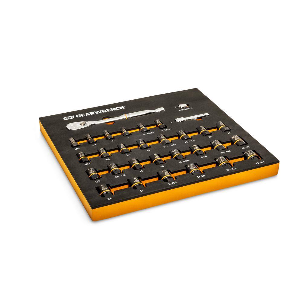 1008035640 Bolt Biter Ratchet Socket Set MM/SAE with EVA Foam Tray (31-Pieces)