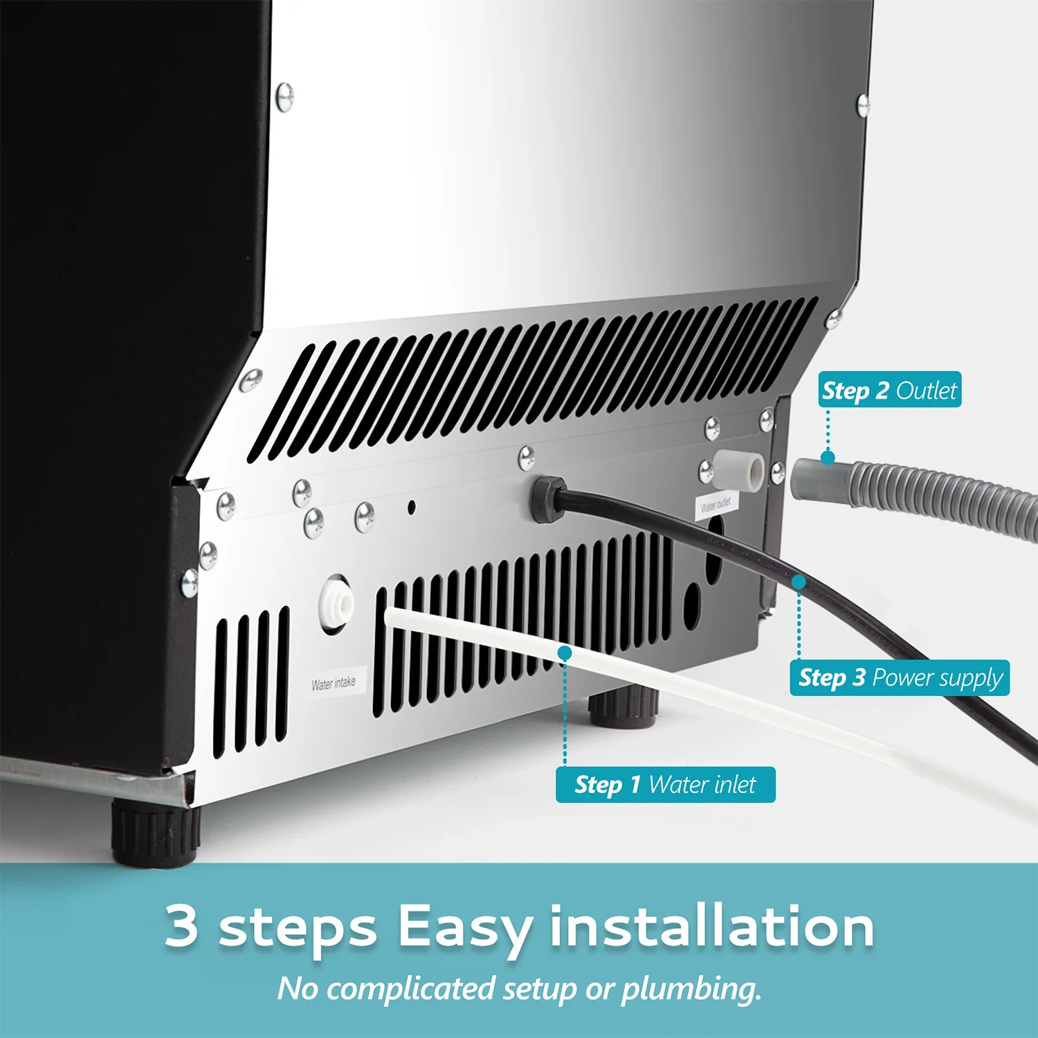 EUHOMY Excellent Storage Container Undercounter Commercial Ice Machine