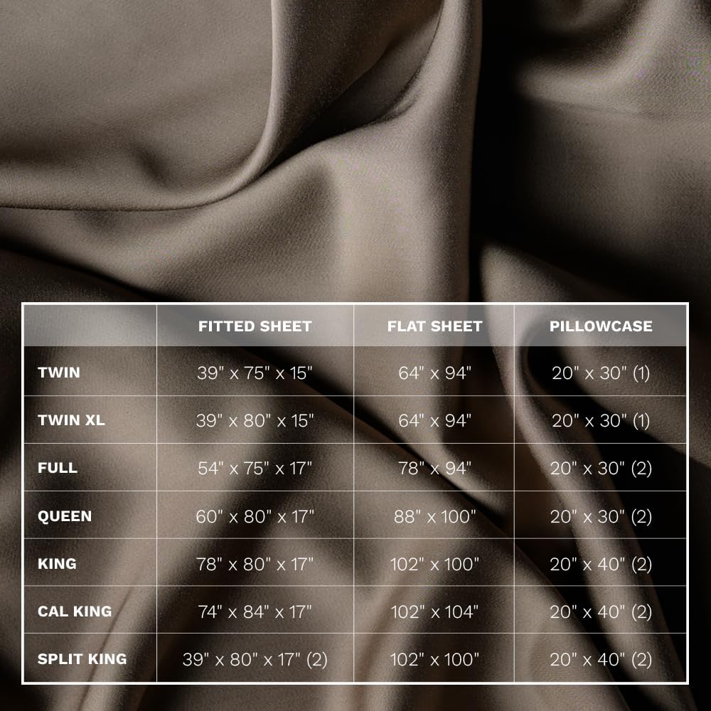 LUXOME Luxuriöses Bettlaken-Set, 100 % Viskose (Viskose) aus Bambus, Doppelbettgröße, Surf, tiefe Taschen, 3-teiliges Set (Flach, Kissenbezug)