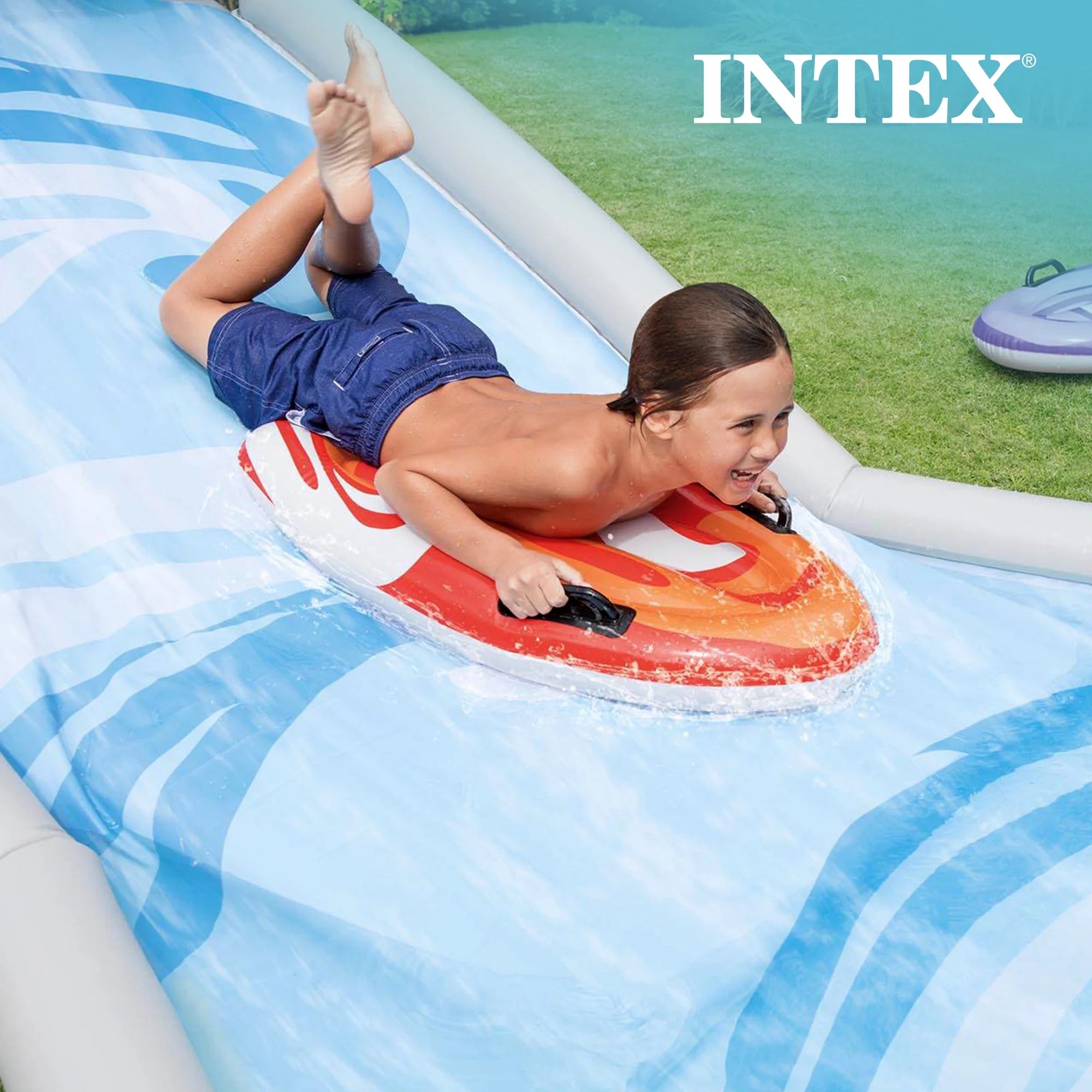 Intex Surf 'N Slide Inflatable Water Slide and Wet Set Repair 6 Patch Kit