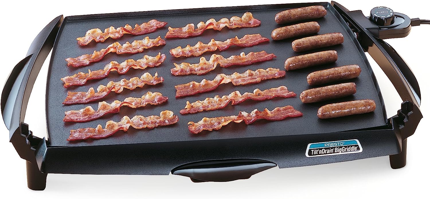07046 Tilt n Drain Big Griddle Cool-Touch Electric Griddle