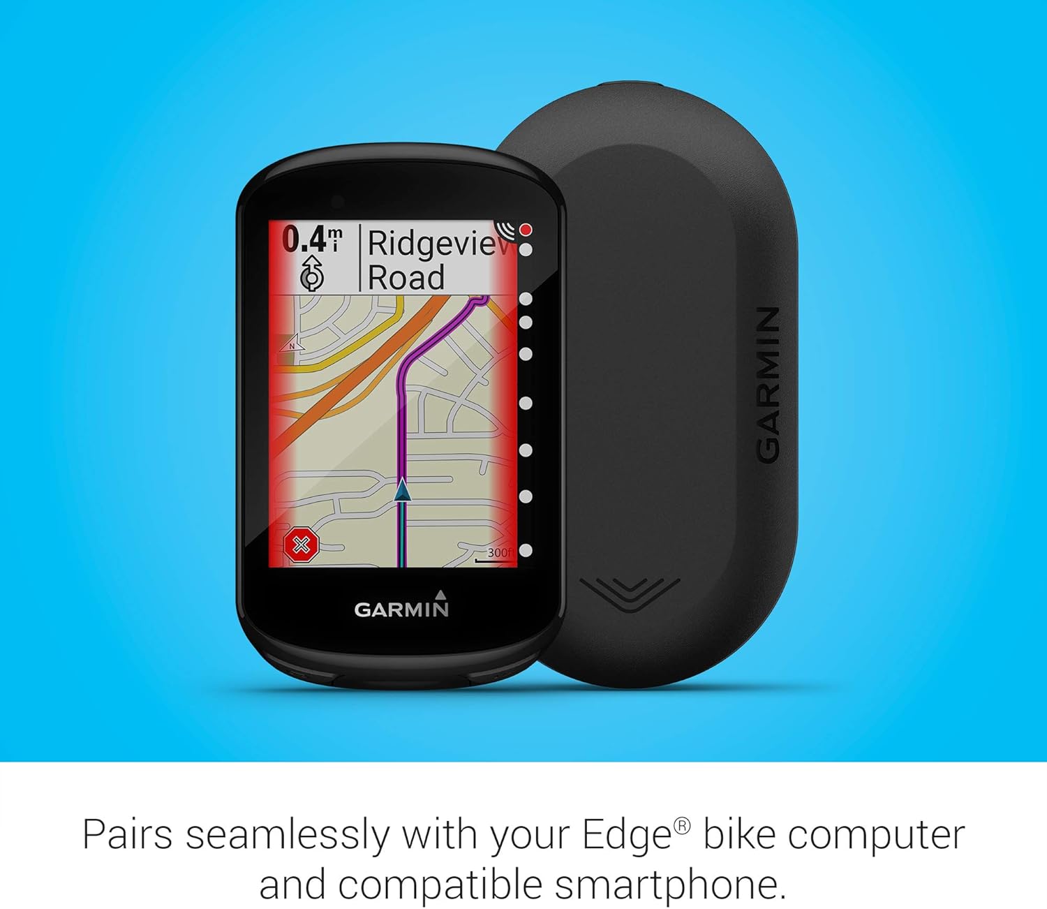 Garmin Varia RTL515 Rearview Radar & Tail Light, LED Display, 153-Yard Vehicle Alerts, Battery Powered, Compact Design