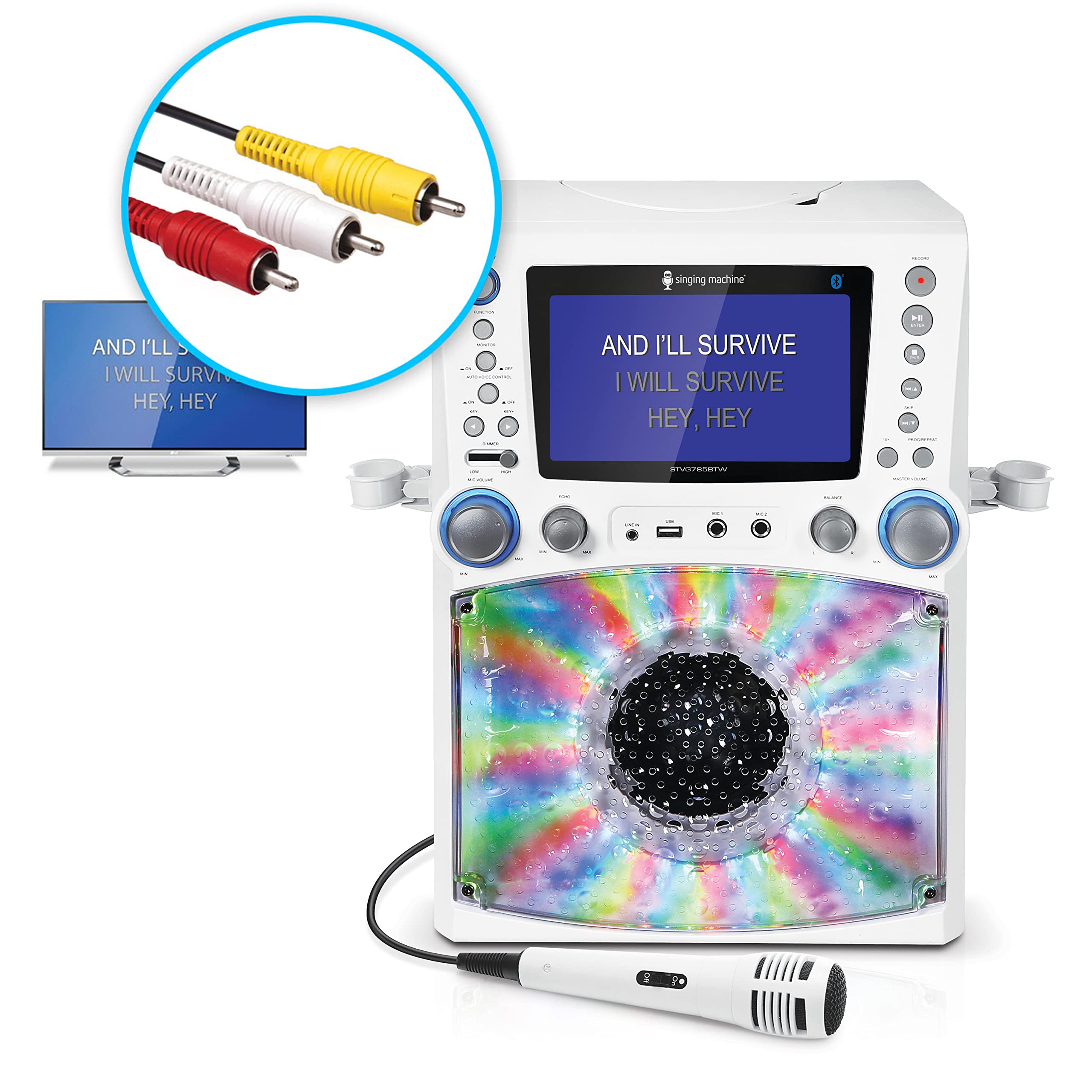 Singing Machine STVG785BTW Bluetooth Karaoke