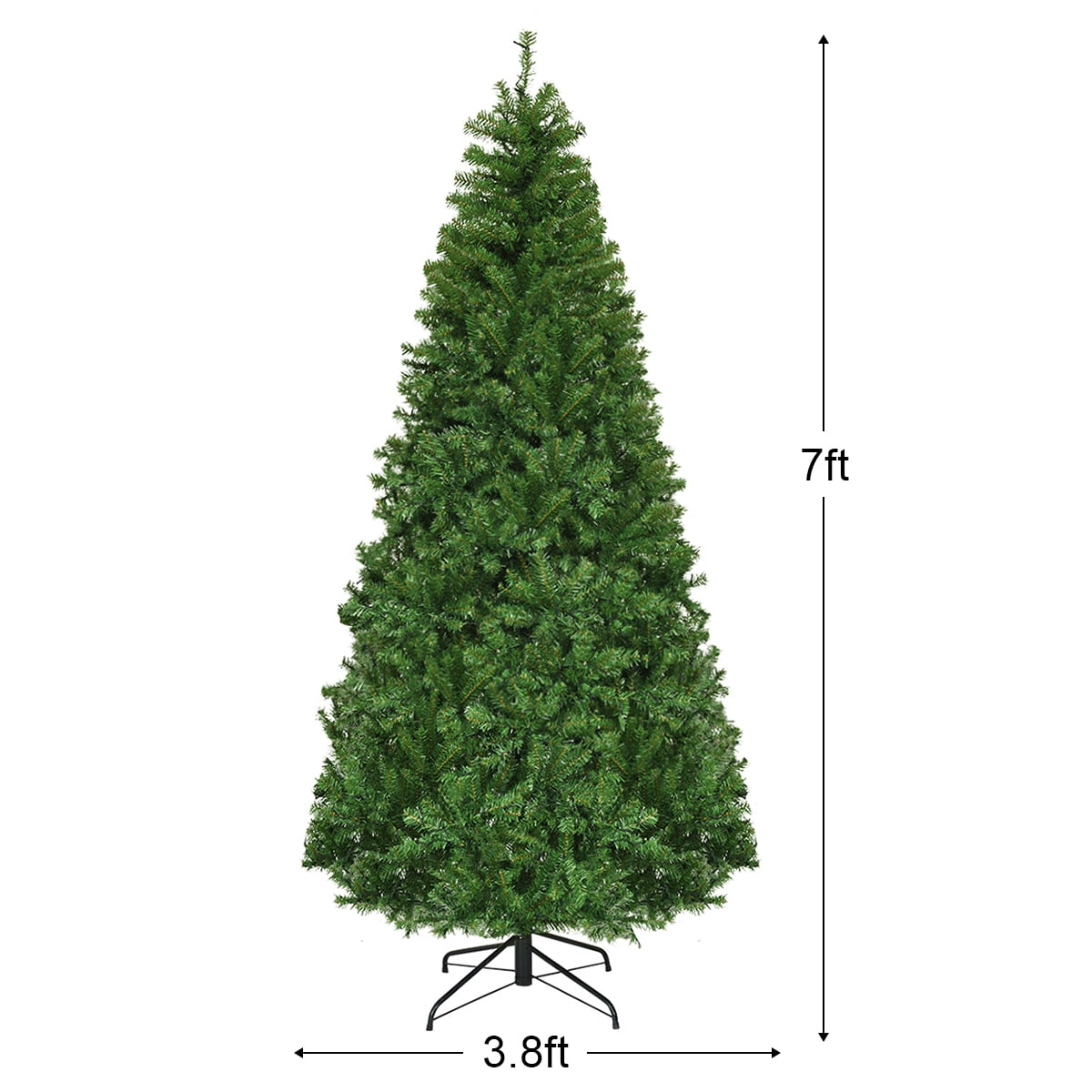 Costway 8Ft Pre-Lit Artificial Christmas Tree Hinged 750 LED Lights