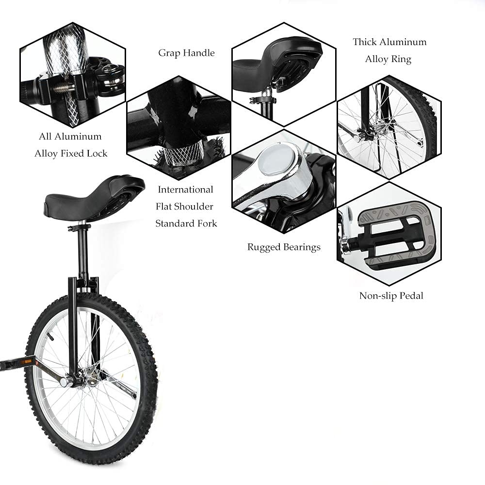 SUDOO Unicycle Skidproof Adjustable Exercise