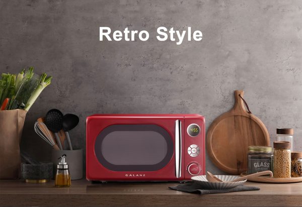 0.7 cu ft Retro Red Microwave Oven