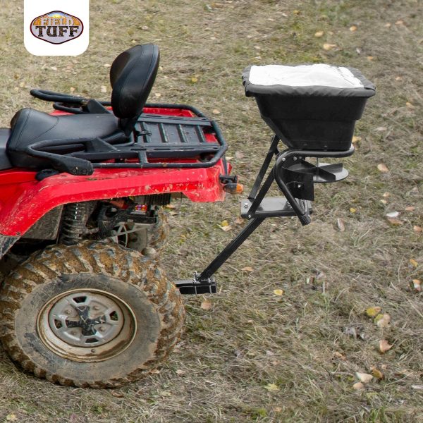12V ATV Hitch Mount Receiver 80 lb. Grass, Seed, Fertilizer Spreader