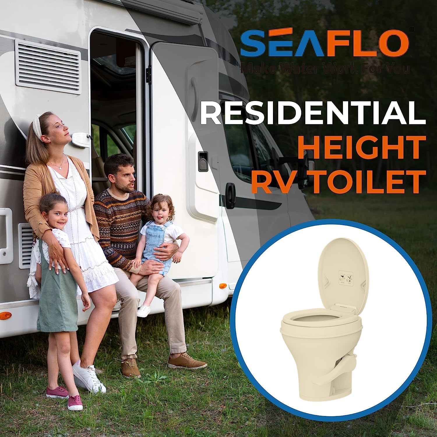 Toilet - Standard Height, Gravity Flush, Foot Pedal, Soft Close Lid with Sprayer Attachment