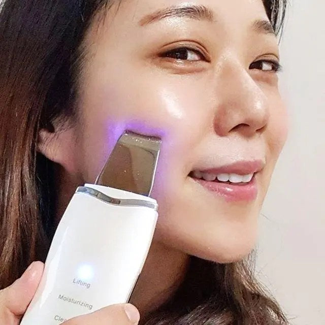 Ultrasonic Skin Scrubber Spatula Face Cleaner Scraper