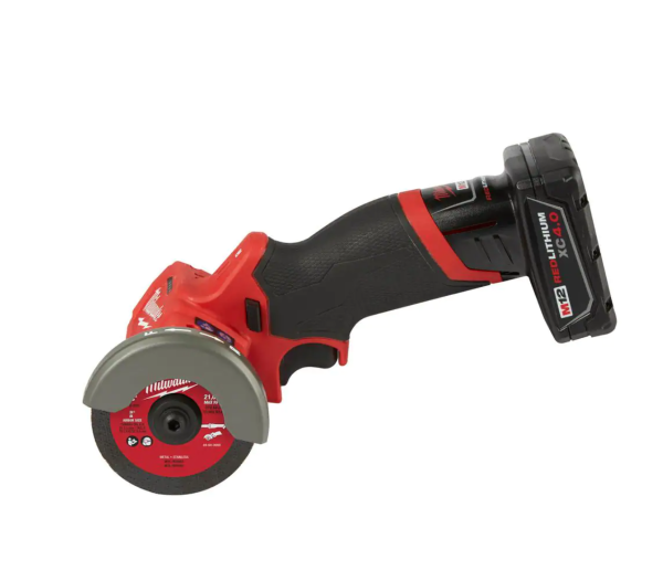 2522-21XC-2415-20 M12 FUEL 12V 3 in. Lithium-Ion Brushless Cordless Cut Off Saw Kit with M12 3/8 in. Right Angle Drill