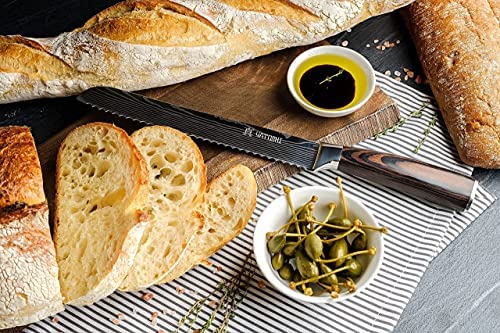 Yatoshi 7 Knife Block Set – Pro Kitchen Knife Set Ultra Sharp High Carbon Stainless Steel with Ergonomic Handle