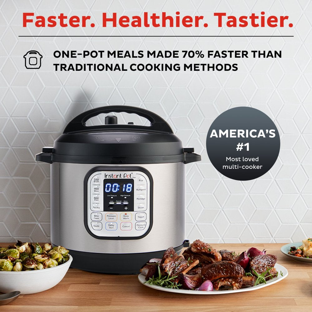 Instant Pot Duo 6 Qt Electric Pressure Cooker 7-In-1 with Easy-Release Steam Switch